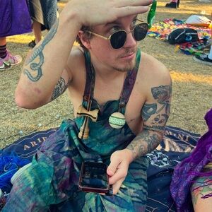 Multicolor Tie-Dye Maxi overalls